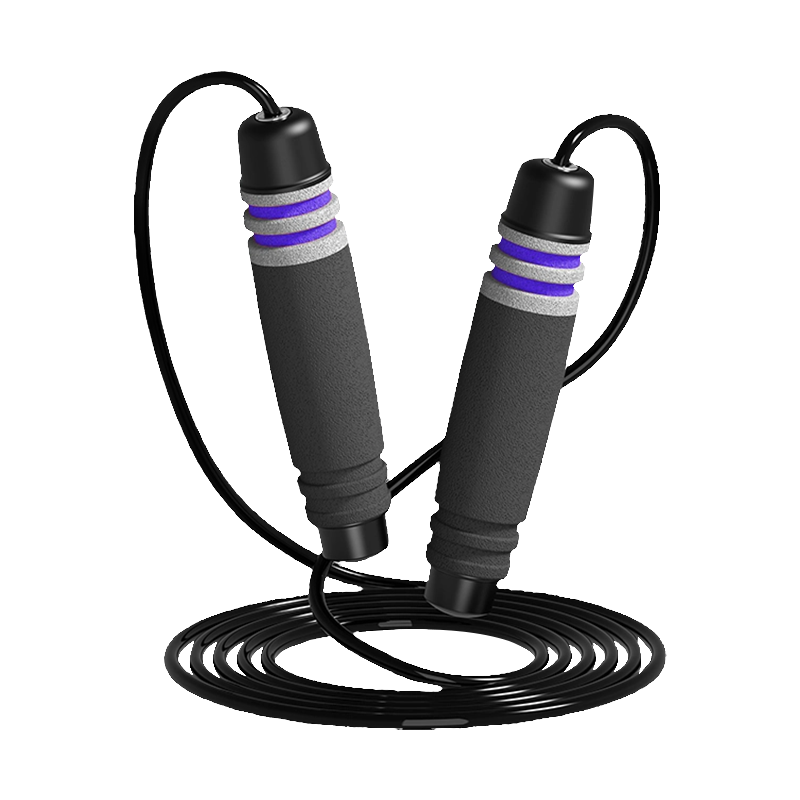 TS-3 Single Head Color/7 Groove Drum Shape Sponge Handle Lompat Tali Untuk Dewasa