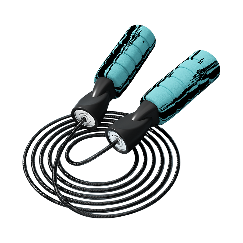 TS-4 Color Graffiti/Span Buih Warna Tunggal Pemegang Lompat Tali Untuk Dewasa