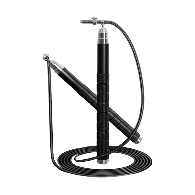 Tali Lompat Perlumbaan Pemegang Aluminium Hitam dan Putih TS-12